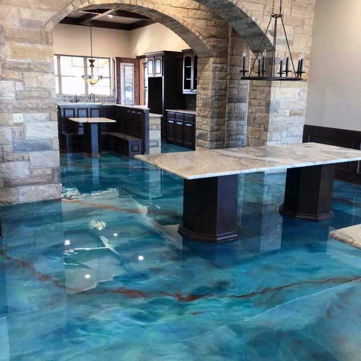 Custom Epoxy Floor Installation in Massachusetts, Connecticut, Rhode Island, New Hampshire, Vermont & Maine.