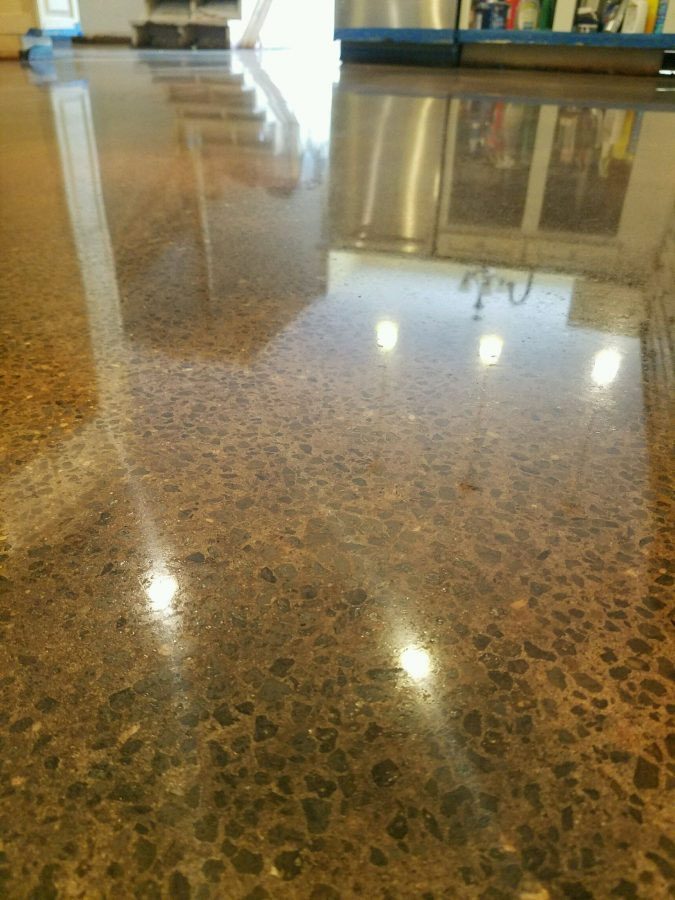 Shiny Stained/Polished Concrete Floors in Connecticut